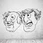 Preview: Wandaufkleber 46180 Waldorf & Statler - Muppet Show